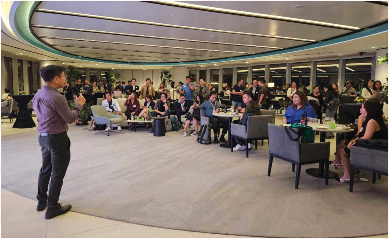 AC Analytics Manager Norman Lapid makes some organizational announcements at the first gathering of the ADA COP held on March 20 at Ayala’s headquarters.