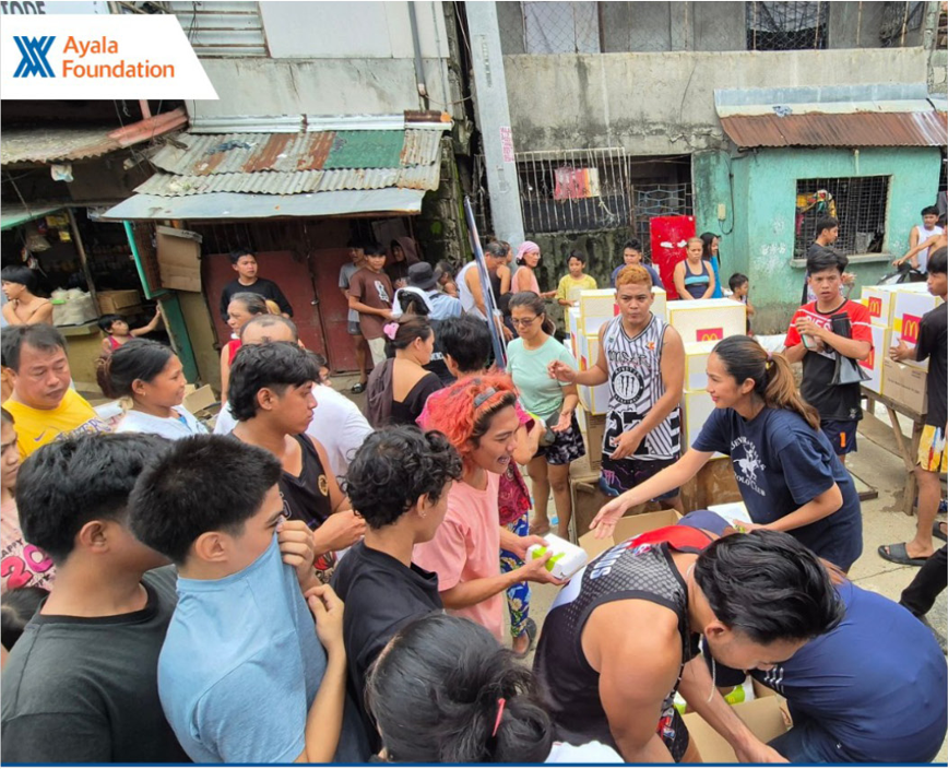 Partners from Coca-Cola Foundation Philippines, Ronald McDonald House Charities Philippines, Virlanie Foundation Philippines, and others joined the Ayala group among first responders in food distribution efforts.