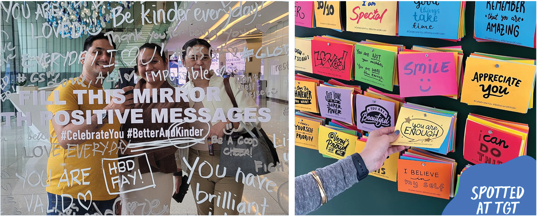 Employees in Globe’s headquarters in Taguig City and regional offices took part in Employee Appreciation Week, sending thank you notes to colleagues and also expressing self-affirmation.