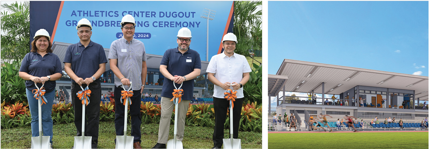 Groundbreaking was also held for the Athletics’ Center Dugout at the FIFA-certified football field. Set to be completed by 2025, the facility will turn the AVSH grounds into a busy competition venue for both professional and amateur leagues.