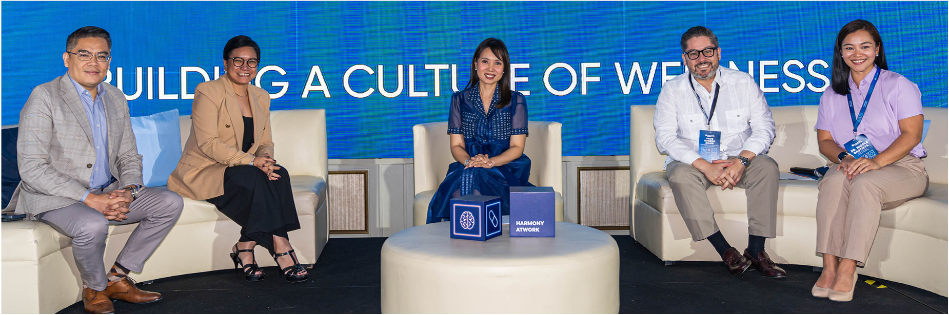 Management Association of the Philippines Health Committee Co-Vice Chair Chito Maniago, ASTICOM President and CEO Mharicar Castillo-Reyes, Ayala Chief HR Officer Paco Romero Milán, and Healthway Philippines Head of Strategy Dr. Nikki Bautista discussed building a culture of wellness in organizations.