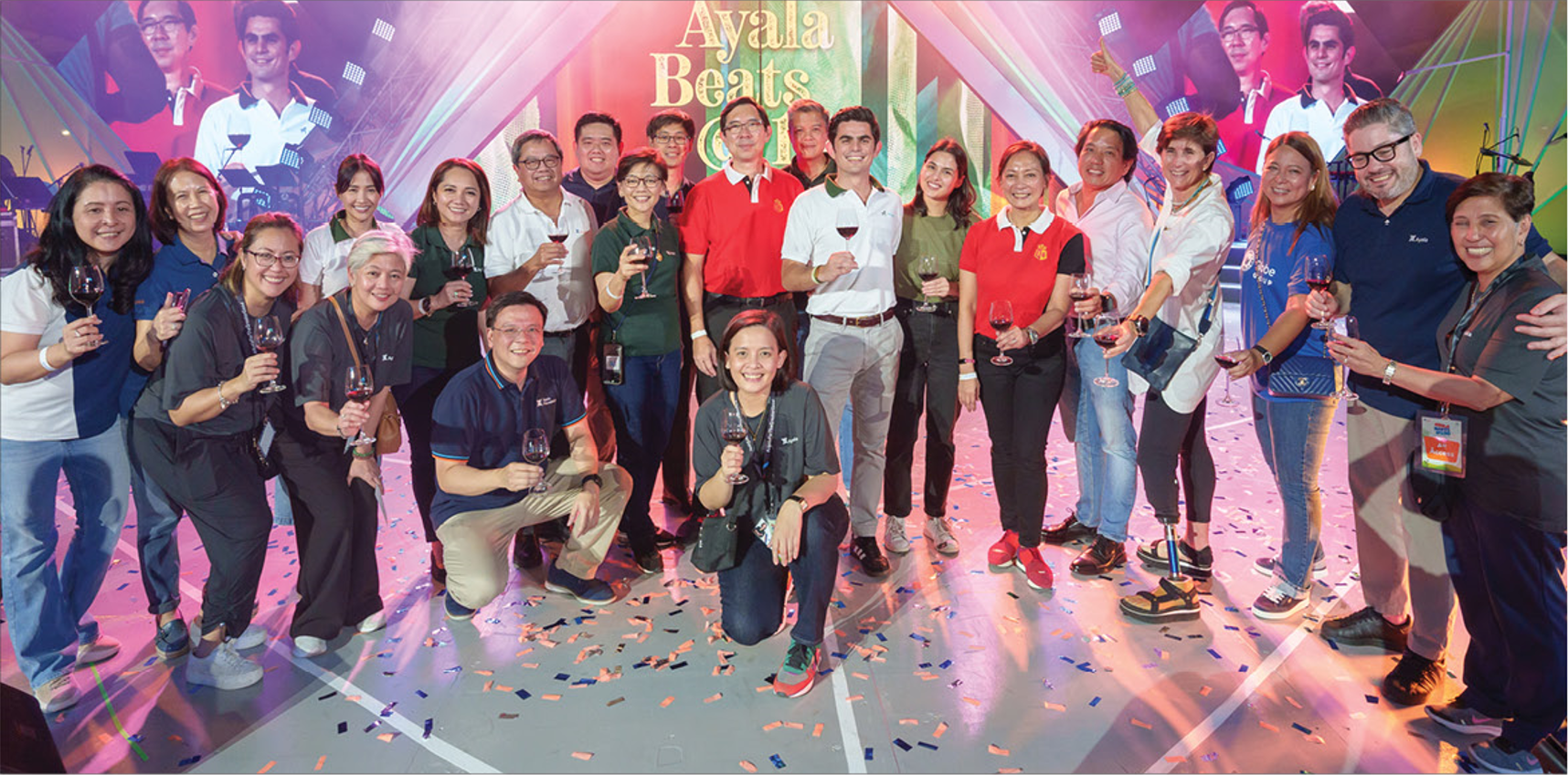 Event organizers comprising the Ayala Group HR Excom, AC Employee Engagement, and the Employee Relations Network, with Ayala group CEOs, AC Mancom members, and members of the Zobel de Ayala family