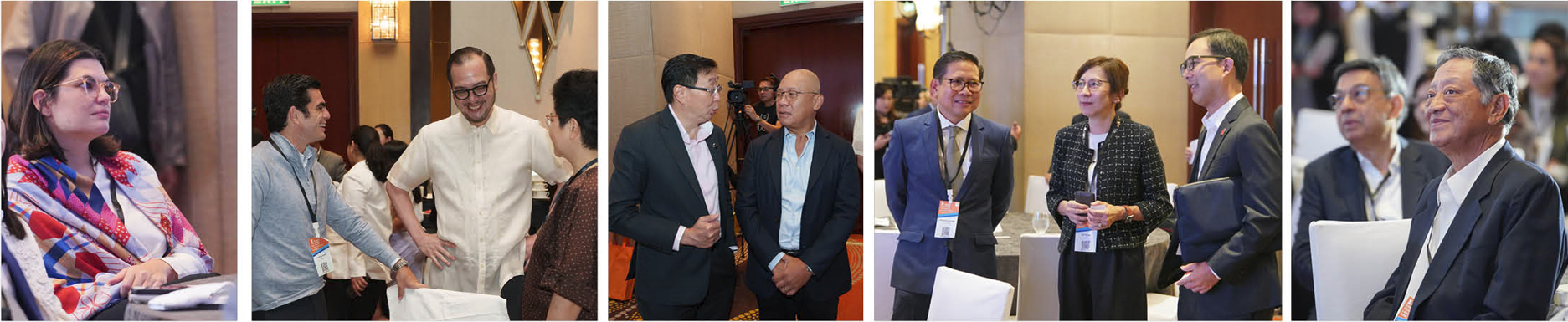 (From left) ALI Board Director and SVP for Leasing and Hospitality Mariana Zobel de Ayala; Globe and ACEN Board Director and ACMobility CEO Jaime Alfonso Zobel de Ayala with AC Health President and CEO Paolo Borromeo; Singtel Group CFO and former Globe Board Director Arthur Lang and Globe President and CEO Ernest Cu; AC Treasurer Lito Biacora, Singtel Board Director Tan Tze Gay, and BPI CFO and Chief Sustainability Officer Eric Luchangco; AC Board Director Delfin Lazaro