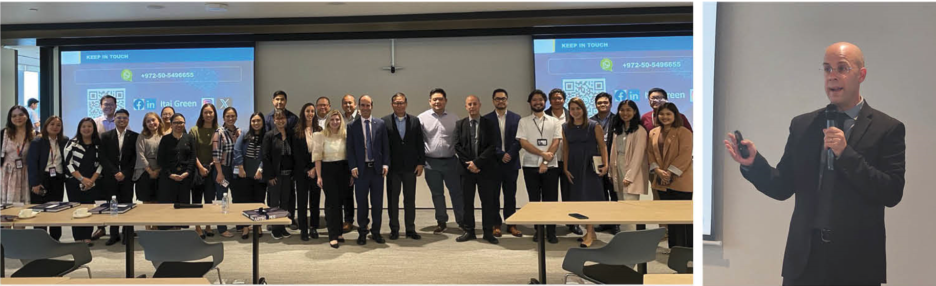 Innovate Israel Founder and CEO Itai Green speaks to participants of the Innovation Forum on how corporations can stay relevant through innovation and how to best collaborate with startups.