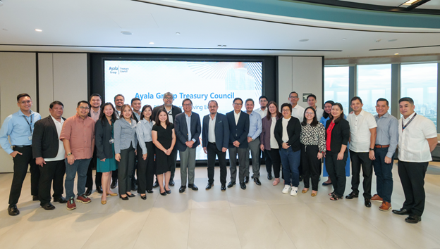 The Ayala Group Treasury Council with Ayala President and CEO Bong Consing and CFO Albert de Larrazabal