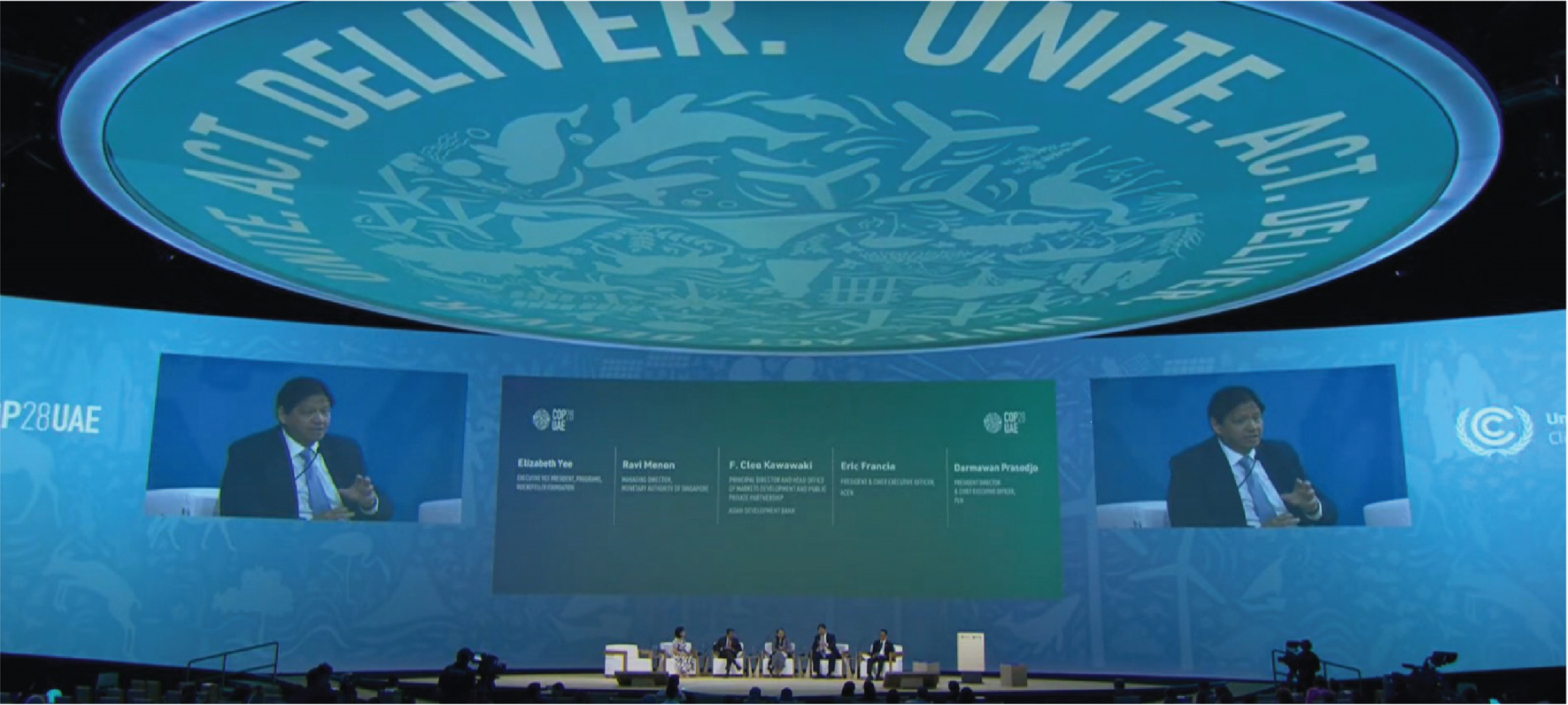 ACEN President and CEO Eric Francia speaks in a panel discussion on “Accelerating a Managed and Just Phasedown of Coal,” a main event at COP28