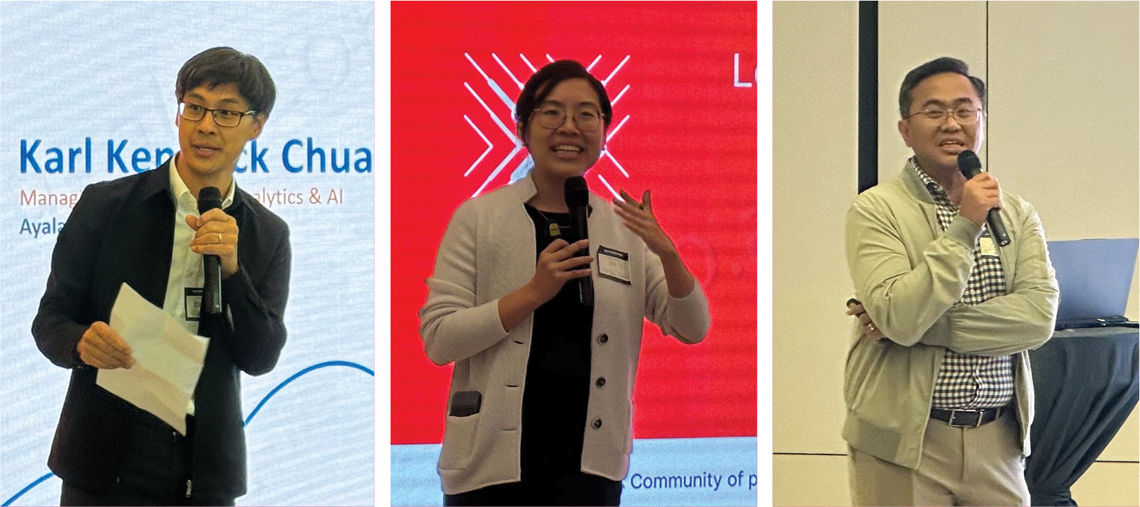 AC Managing Director and Head of Data Science and AI Karl Kendrick Chua, Thinking Machines Founder and CEO and ADA COP Adviser Stephanie Sy, and AC Analytics Head of Data Solutions James Faeldon